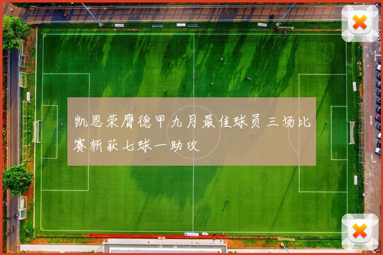 凯恩荣膺德甲九月最佳球员三场比赛斩获七球一助攻